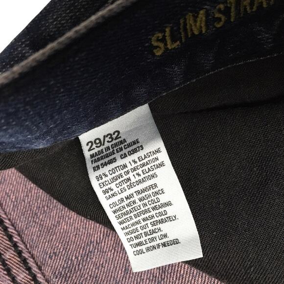 American Eagle Jeans Slim Straight Dark Wash Denim Pants Men's 29x32 Casual AEO - Picture 3 of 11